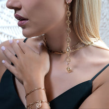 Load image into Gallery viewer, 14K Gold Heart Chakra Charm with Detachable Lock model