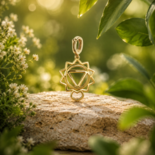 Load image into Gallery viewer, 14K Gold Solar Plexus Chakra Charm with Detachable Lock 1