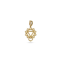 Load image into Gallery viewer, 14K Gold Solar Plexus Chakra Charm with Detachable Lock Front