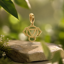 Load image into Gallery viewer, 14K Gold Third Eye Chakra Charm with Detachable Lock