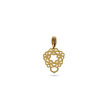 Load image into Gallery viewer, 14K Yellow Gold Crown Chakra Charms Back