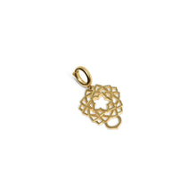 Load image into Gallery viewer, 14K Yellow Gold Crown Chakra Charms Side