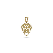 Load image into Gallery viewer, 14K Yellow Gold Natural Amethyst Crown Chakra Charm Back