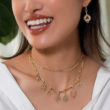 Load image into Gallery viewer, 14K Yellow Gold Natural Emerald Heart Chakra Charm with Detachable Lock 3