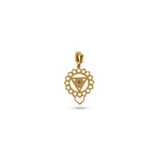 Load image into Gallery viewer, 14K Yellow Gold Natural Yellow Sapphire Solar Plexus Chakra Charm with Detachable Lock Back 