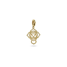 Load image into Gallery viewer, 14K Yellow Gold Root Chakra Charm with Detachable Lock Back