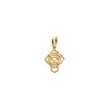 Load image into Gallery viewer, 14K Yellow Gold Root Chakra Charm with Detachable Lock Front
