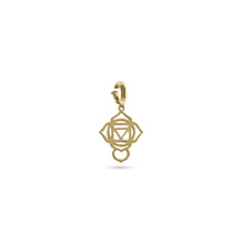 Load image into Gallery viewer, 14K Yellow Gold Root Chakra Charm with Detachable Open Lock