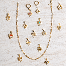 Load image into Gallery viewer, 14k-gold-chakra-charms-full-set-natural-gemstones 1