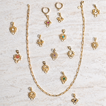 Load image into Gallery viewer, 14k-gold-chakra-charms-full-set-natural-gemstones_