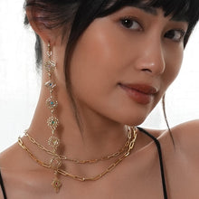 Load image into Gallery viewer, Thick Medium Hollow Paperclip Chain in 18K Yellow Gold  Designed for Chakra Charms • Wear as Necklace or Bracelet • Adjustable Fit
