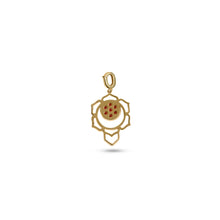 Load image into Gallery viewer, 14K Gold Natural Orange Sapphire Sacral Chakra Charm with Detachable Lock Back