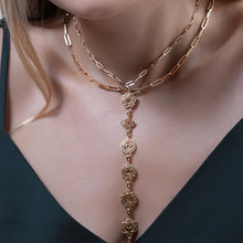 Load image into Gallery viewer, Versatile Gold Hollow Paperclip Chain – Necklace or Bracelet