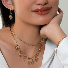 Load image into Gallery viewer, Thin Small Paperclip Chain in 14K Yellow Gold Designed for Chakra Charms • Wear as Necklace or Bracelet • Adjustable Fit