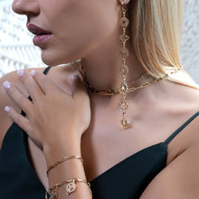 Load image into Gallery viewer, 14K Yellow Gold Hollow Paperclip Chain – Wear as Necklace or Bracelet
