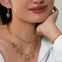 Load image into Gallery viewer, Thick_Medium_Paperclip_Chain_in_Solid_14K_Yellow_Gold_Designed_for_Chakra_Charms_Wear_as_Necklace_or_Bracelet_Adjustable_Fit 1