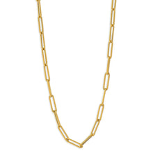 Load image into Gallery viewer, 14K Gold Hollow Paperclip Chain Necklace or Bracelet
