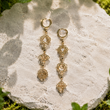 Load image into Gallery viewer, gold-hoop-earrings-chakra-charms