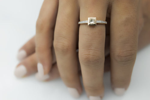 Classic Infinity Princess Cut Diamond Ring