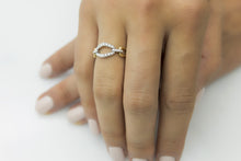 Load image into Gallery viewer, Classic Looping Link Drop Diamond Ring in Mix Gold Colours