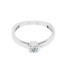 Load image into Gallery viewer, Geometric Asscher Cut Diamond Gold Ring