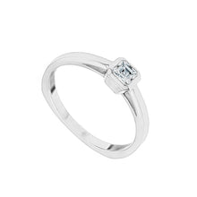 Load image into Gallery viewer, Geometric Asscher Cut Diamond Gold Ring