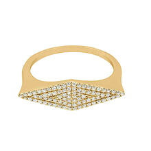 Load image into Gallery viewer, Geometric Rhombus Diamond Gold Ring