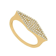 Load image into Gallery viewer, Geometric Rhombus Diamond Gold Ring