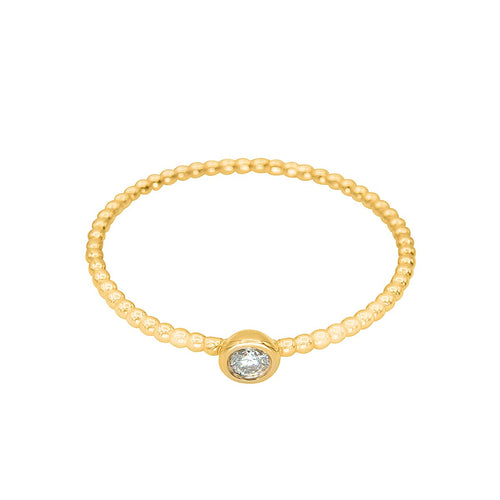 Geometric Tinny Tiny Diamond Brilliant Round Cut Diamond Ring