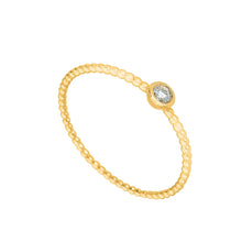 Load image into Gallery viewer, Geometric Tinny Tiny Diamond Brilliant Round Cut Diamond Ring