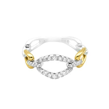 Load image into Gallery viewer, Classic Looping Link Drop Diamond Ring in Mix Gold Colours
