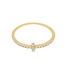 Load image into Gallery viewer, Classic Cross-Shaped Diamond Gold Ring