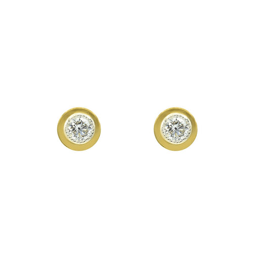 Halo Round Brilliant Cut Diamond Stud Earrings