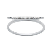 Load image into Gallery viewer, Classic Micro Pave Diamond Bar Ring