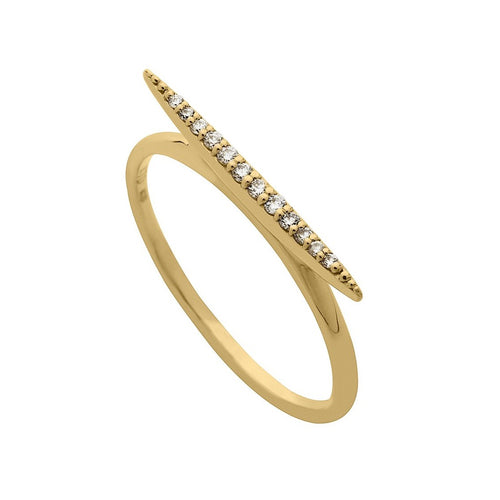 Classic Micro Pave Diamond Bar Ring