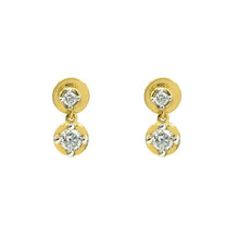 Load image into Gallery viewer, Dazzling Two Stones Tiara Diamond Stud Earrings