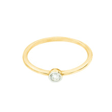 Load image into Gallery viewer, Classic Milgrain Bezel Setting Diamond Gold Ring