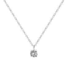 Load image into Gallery viewer, Classic Round Cut Diamond Four Prong Gold Pendant