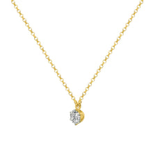 Load image into Gallery viewer, Classic Round Cut Diamond Five Prong Gold Pendant