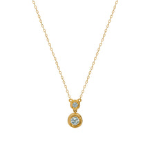Load image into Gallery viewer, Classic Round Brilliant Cut Diamond Duo Pendant
