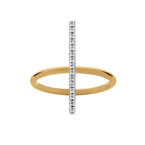 Chic Diamond Bar Ring