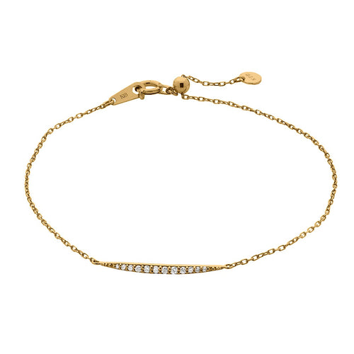 Diamond Bracelet with Adjustable Chain