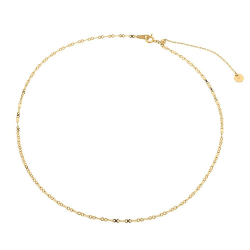 Infinity Gold Choker with Adjustable Chain 