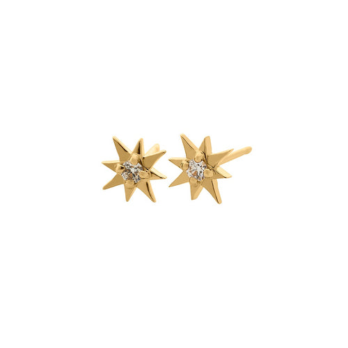 Mini Star Diamond Earrings