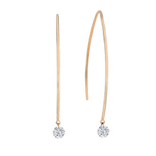 Load image into Gallery viewer, Unique Naked Diamond Long Earrings 