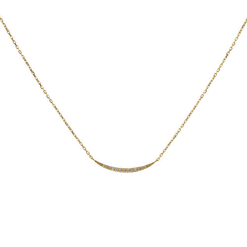 The beautiful half-moon diamond necklace