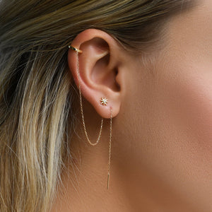 You A My Star. Classic Petite Star Diamond Earrings