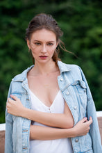 Load image into Gallery viewer, Unique two circles naked diamond pendant