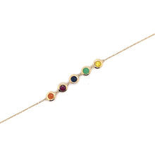 Load image into Gallery viewer, Multi Color Gemstones Gold Bracelet