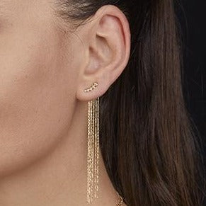 Bridal Classic Two Ways Wear Chic Chandelier Diamond Earrings